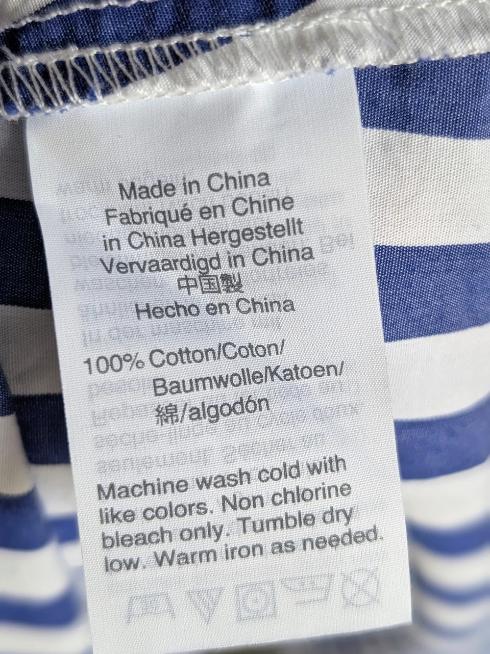 J. Crew Cotton Blue & White Striped Button-Front Shirt Dress Size 8 - Classic!